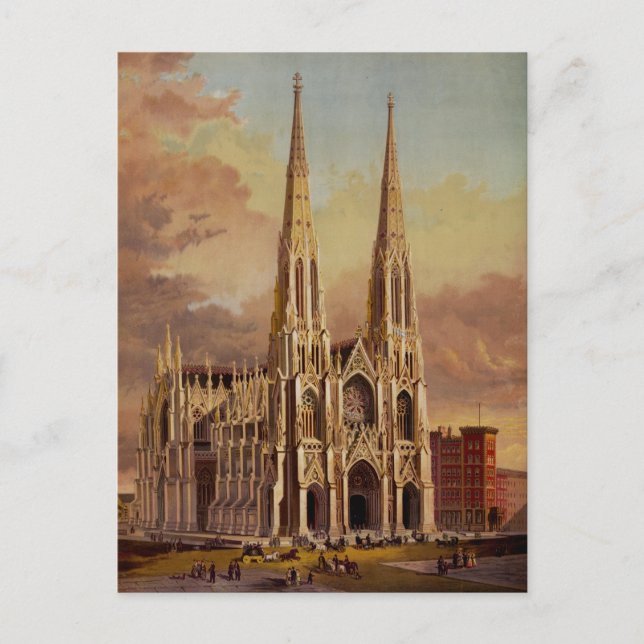 Carte Postale Cathédrale Saint Patrick dans Midtown Manhattan (Devant)