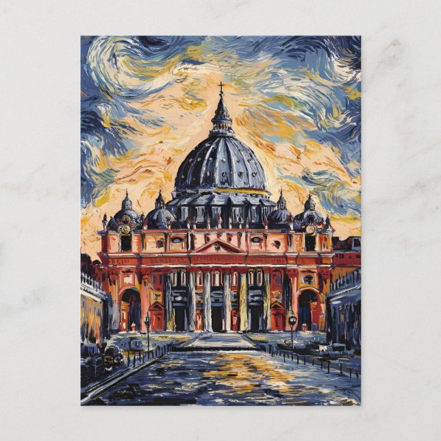 Carte Postale Cathédrale Saint-Pierre du Vatican (Devant)