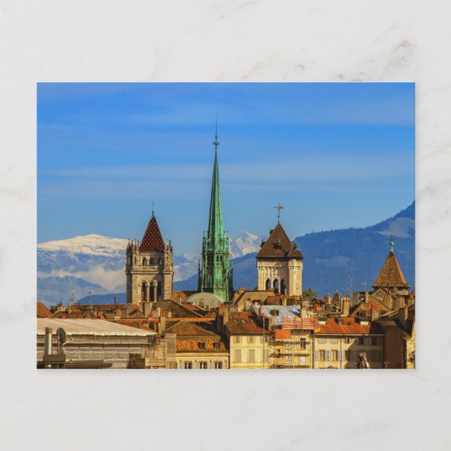 Carte Postale Cathédrale Saint-Pierre, Genève, Suisse (Devant)