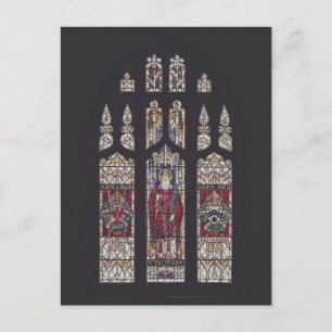 Carte Postale Cathédrale Saint-Polycarpe Art de Verre Coloré
