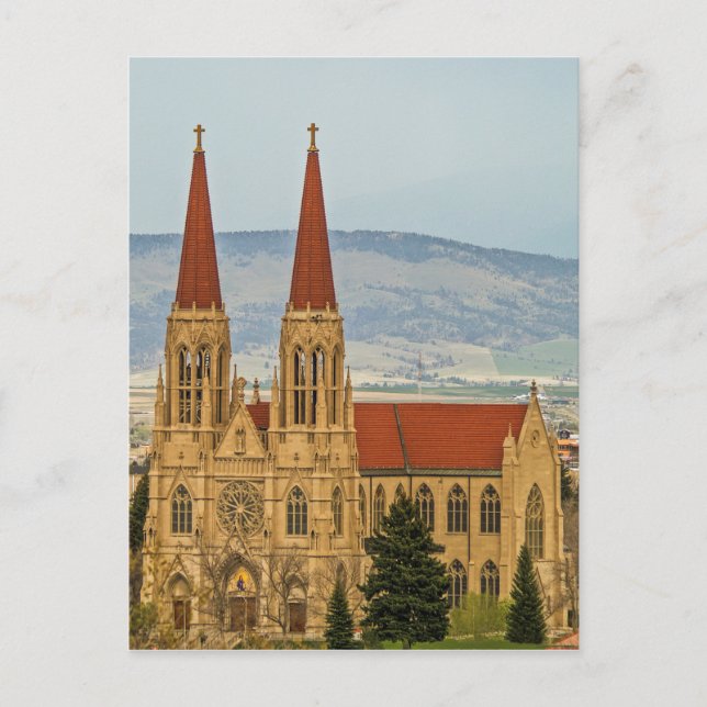 Carte Postale Cathédrale Sainte-Hélène, Helena, Montana (Devant)