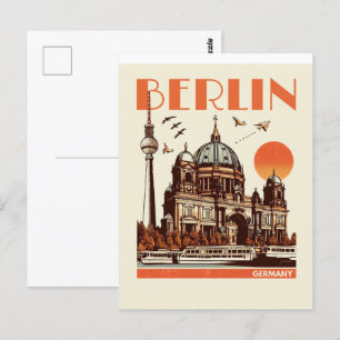 Carte Postale Cathédrale vintage de berlin - Collégiale