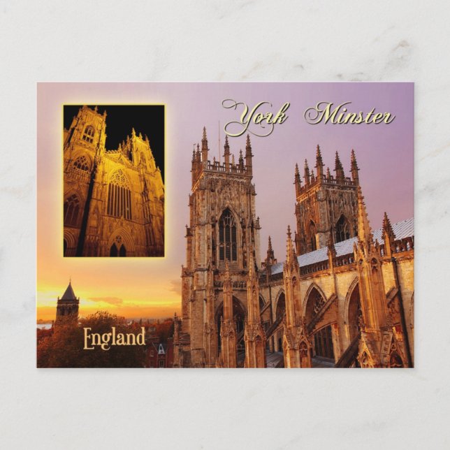 Carte Postale Cathédrale York Minster, York, Angleterre (Devant)