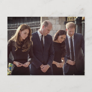 Carte Postale Catherine William Harry Meghan Château de Windsor