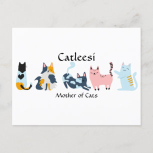 Carte Postale Catleesi, Mère des Chats