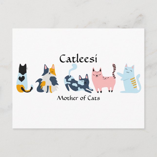 Carte Postale Catleesi, Mère des Chats (Devant)