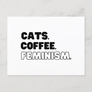 Carte Postale Cats Café Féminisme
