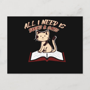 Carte Postale Cats Écrire des livres