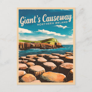 Carte Postale Causeway du géant Vintage voyage Irlande du Nord