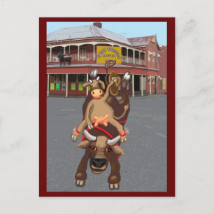 Carte Postale Cavalcade cowgirl