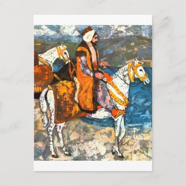 Carte Postale Cavalier arabe (Devant)