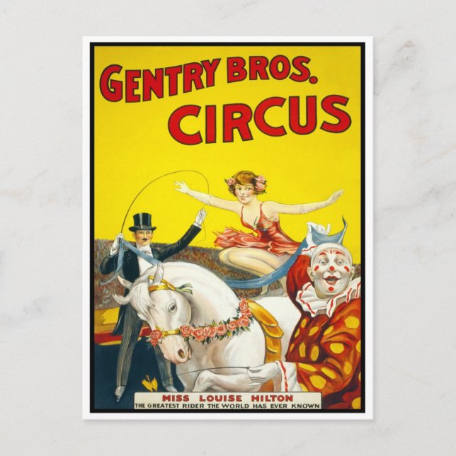 Carte Postale Cavalier de cirque, 1920 (Devant)