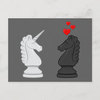 Carte Postale Cavalier d'échecs Licorne