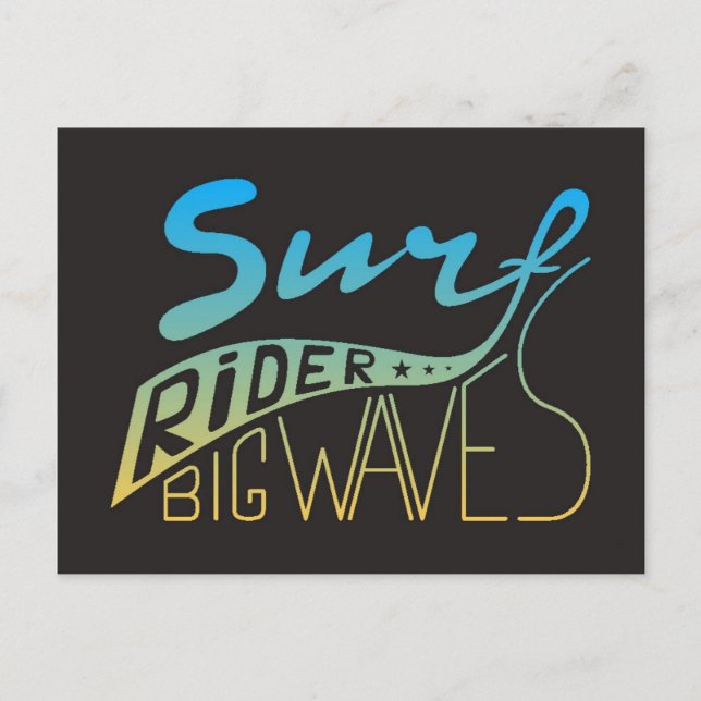 Carte Postale Cavalier des vagues Grandes vagues (Devant)