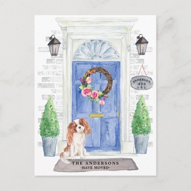 Carte postale Cavalier King Charles Moving (Devant)