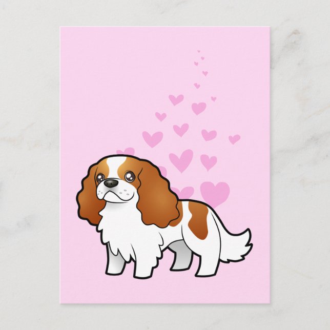 Carte Postale Cavalier King Charles Spaniel Love (Devant)