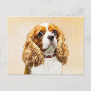 Carte Postale Cavalier King Charles Spaniel Peinture originale