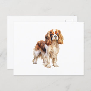 Carte Postale Cavalier King Charles Spaniel print Dog art print