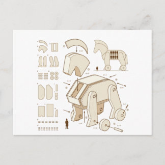 Carte Postale Cavalo de Troia