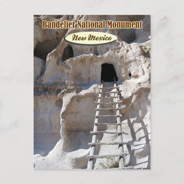 Carte Postale Cavates au monument national de Bandelier, NM (Devant)