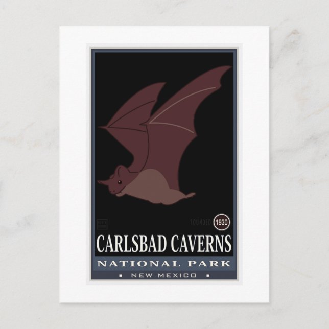Carte Postale Cavernes Carlsbad (Devant)
