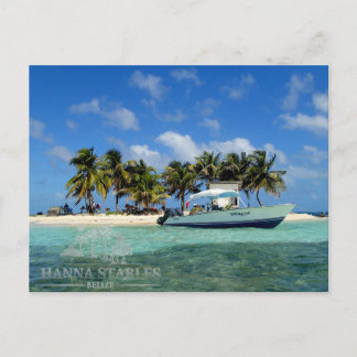 Carte Postale Cayes en soie à réjouissent la broche, Belize