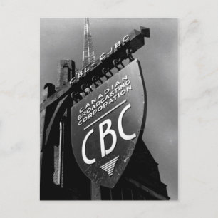 Carte Postale CBC Jarvis Street Sign (1940s)