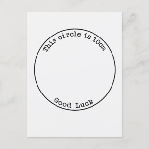 Carte Postale Ce cercle fait 10cm Bonne chance drôle de grossess