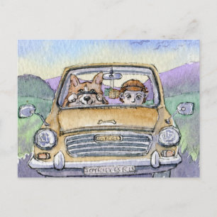 Carte Postale Ce chien de Corgi a pris son canon...