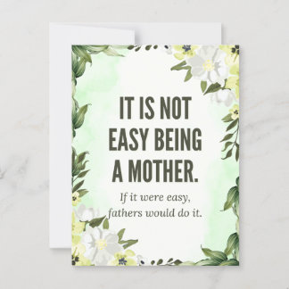 Carte Postale "Ce n'est pas facile d'être une mère" – Les Craqua