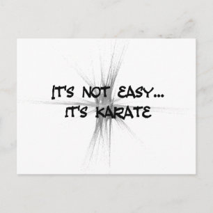 Carte Postale Ce n'est pas facile - Karate Grey
