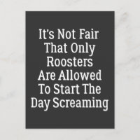 ce n'est pas juste que seuls les coqs aient le dro