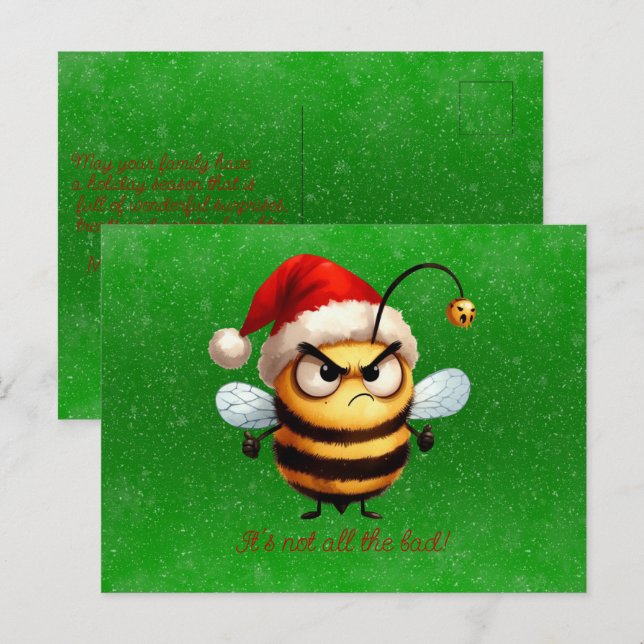 Carte Postale Ce n'est pas que cette mauvaise abeille grincheuse (Devant / Derrière)