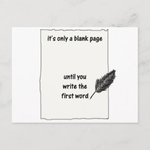 Carte Postale Ce n'est qu'une page vierge...