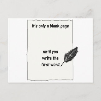 Carte Postale Ce n'est qu'une page vierge...