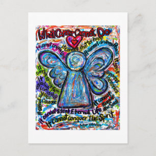 Carte Postale Ce que le cancer ne peut pas faire Poem Angel Art 