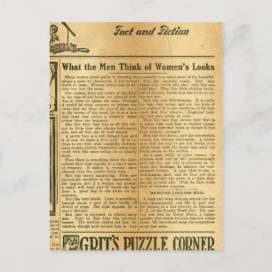 Carte Postale Ce que les hommes pensent de l'apparence des femme