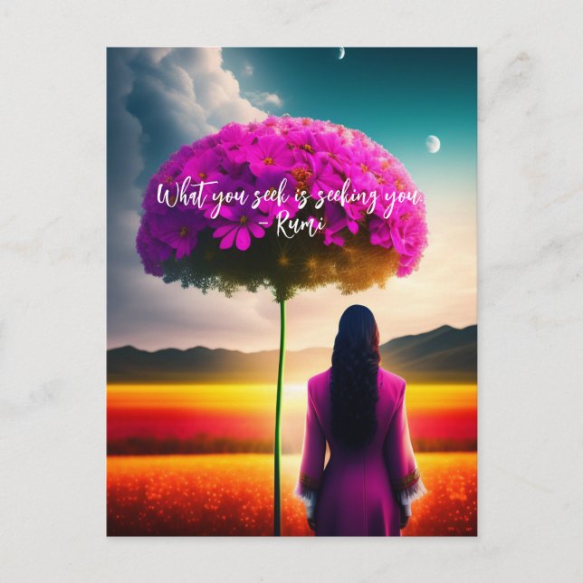 Carte Postale Ce que vous recherchez Citation Rumi Dreamscape (Devant)