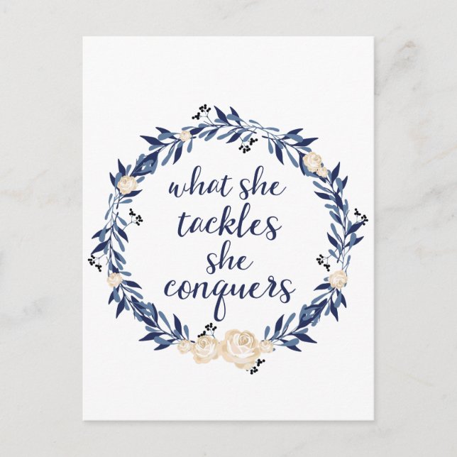 Carte Postale Ce Qu'Elle Traite Elle Conquiert (Devant)