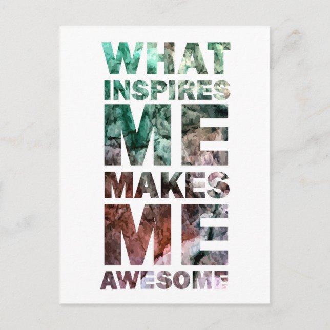 Carte Postale Ce Qui M'Inspire Me Rend Super 2 (Devant)