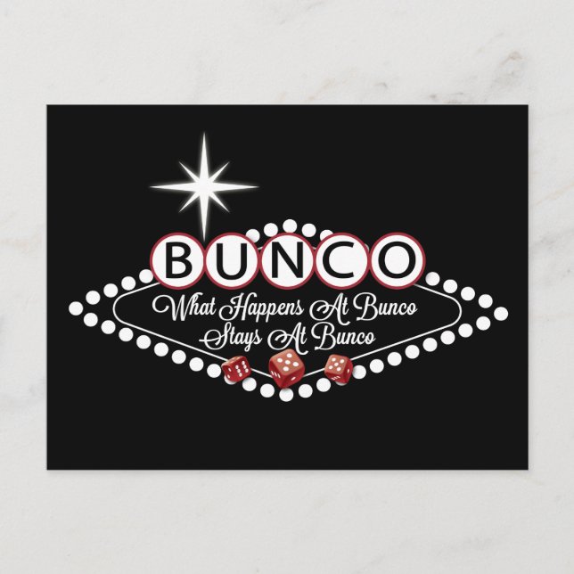 Carte Postale Ce Qui Se Passe À Bunco Séjourne À Bunco Fun (Devant)