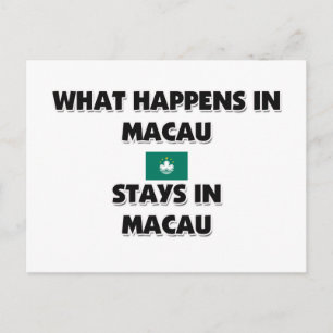 Carte Postale Ce Qui Se Passe À MACAU Y Reste