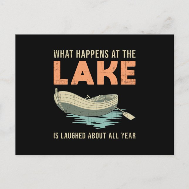 Carte Postale Ce Qui Se Passe Au Lac Bateau À Voile Cadeau (Devant)