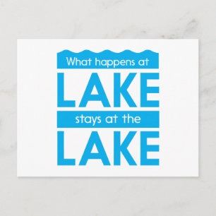 Carte Postale Ce qui se passe au lac Reste au lac