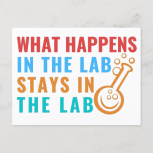 CARTE POSTALE CE QUI SE PASSE DANS LE LABORATOIRE RESTE DANS LE 
