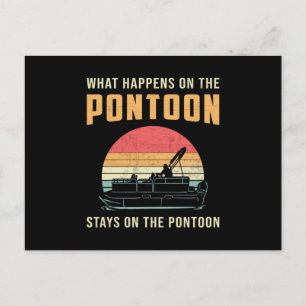 Carte Postale Ce Qui Se Passe Sur Le Bateau Pontoon Bateau À Voi