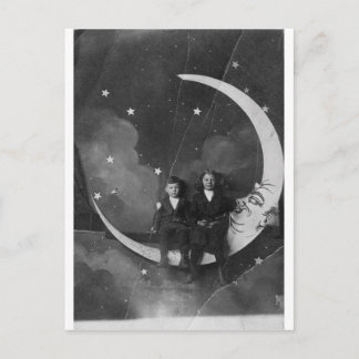 Carte Postale Ce soir, ce soir, nous sommes au-dessus de la lune