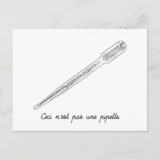 Carte Postale Ceci N'est Pas Une Pipette