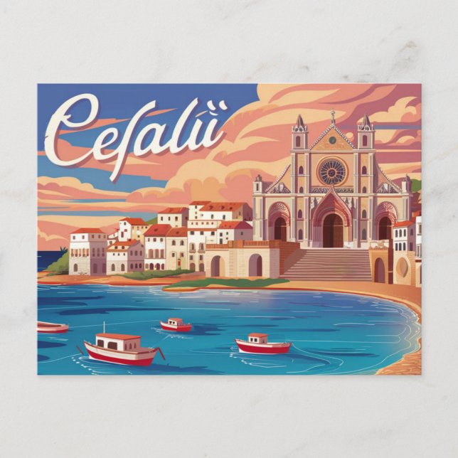 Carte Postale Cefalu, Sicile, Italie (Devant)