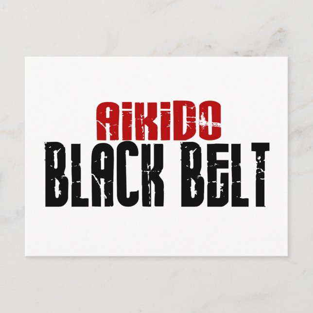 Carte Postale Ceinture noire Aikido (Devant)